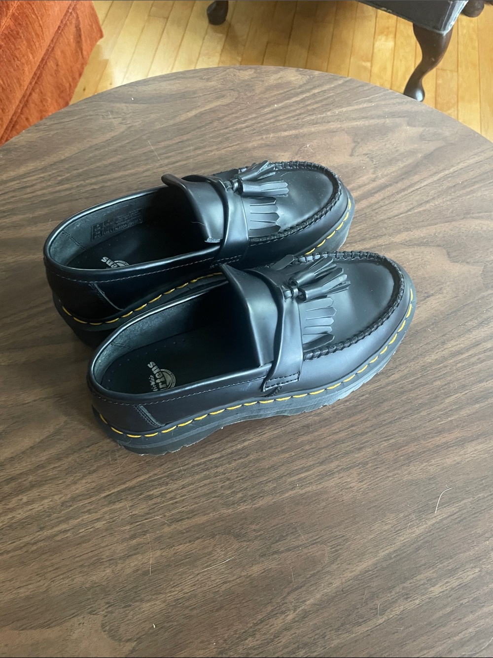 Black Doc Marten Adrian tassel loafers